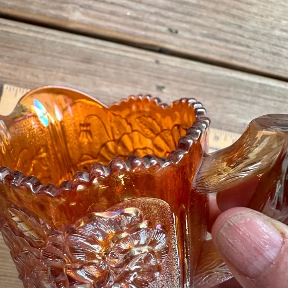 Iridescent Floral Glass Creamer - Picture 8 of 9